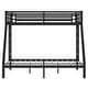 preview thumbnail 6 of 9, Metal Twin XL over Queen Bunk Bed, Black