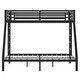 preview thumbnail 6 of 9, Space-Saving and Noise Reduced Design Bunk Bed for Teens and Adults, Twin XL over Queen, Black