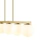 preview thumbnail 9 of 24, Luca Parisian 45.5" 5-Light Modern Glam Iron Globe Linear LED Pendant by JONATHAN Y