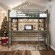 preview thumbnail 1 of 20, Twin Size Loft Bed With Desk And Storage Shelves And Ladder for Home