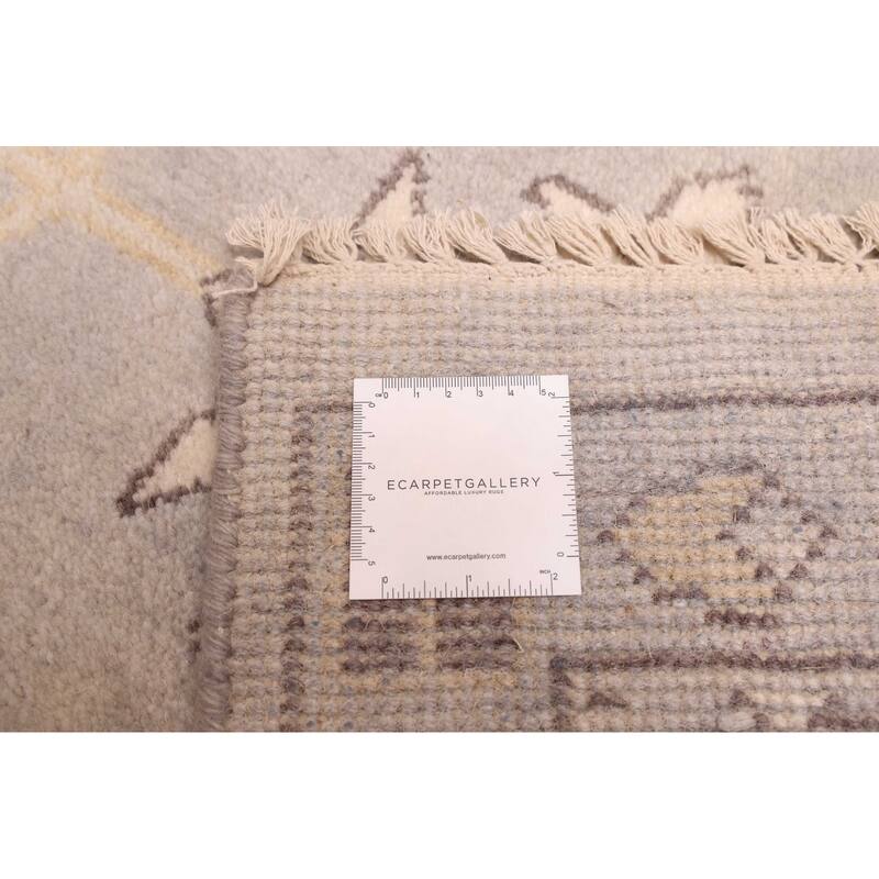 ECARPETGALLERY Hand-knotted Royal Oushak Light Grey Wool Rug - 10'0 x 13'8