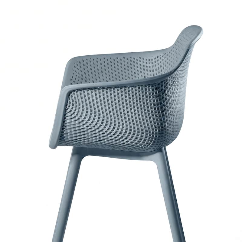 Lotus Outdoor Modern Dining Chairs (Set of 2) by Christopher Knight Home - 24.00" W x 20.50" L x 32.20" H