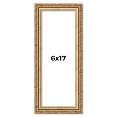 6x17 Frame Red Solid Wood Picture Frame Width 1.75 Inches | Interior Frame Depth 1 13/16 Inches