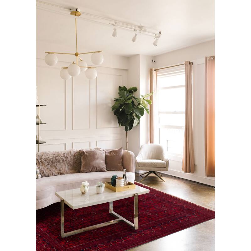 ECARPETGALLERY Hand-knotted Finest Khal Mohammadi Red Wool Rug - 6'8 x 10'1