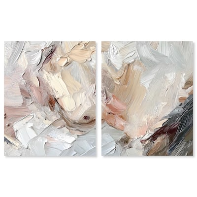 Running Horse Neutral I Canvas Set of 2 by Art Remedy, Gallery Wrapped