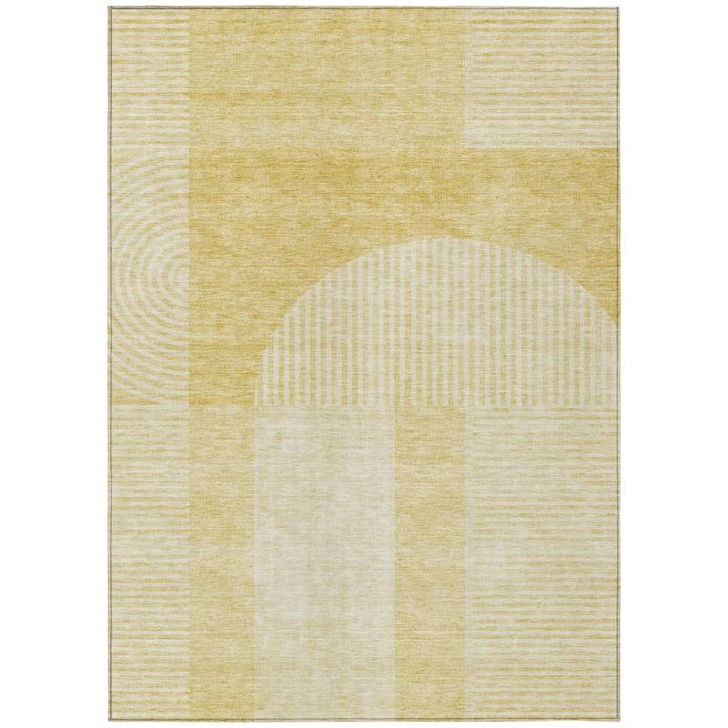 HomeRoots Geometric Transitional Rectangle Outdoor Rug