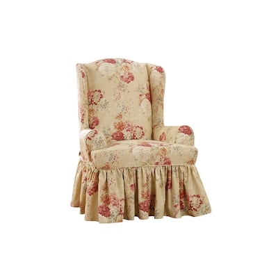 Waverly Ballad Bouquet Wing Chair Slipcover