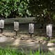 Modern Home Set of 6 Solar Powered LED Path Lights - Modern Deco Design - Light Up Walkway or Use as Luminary