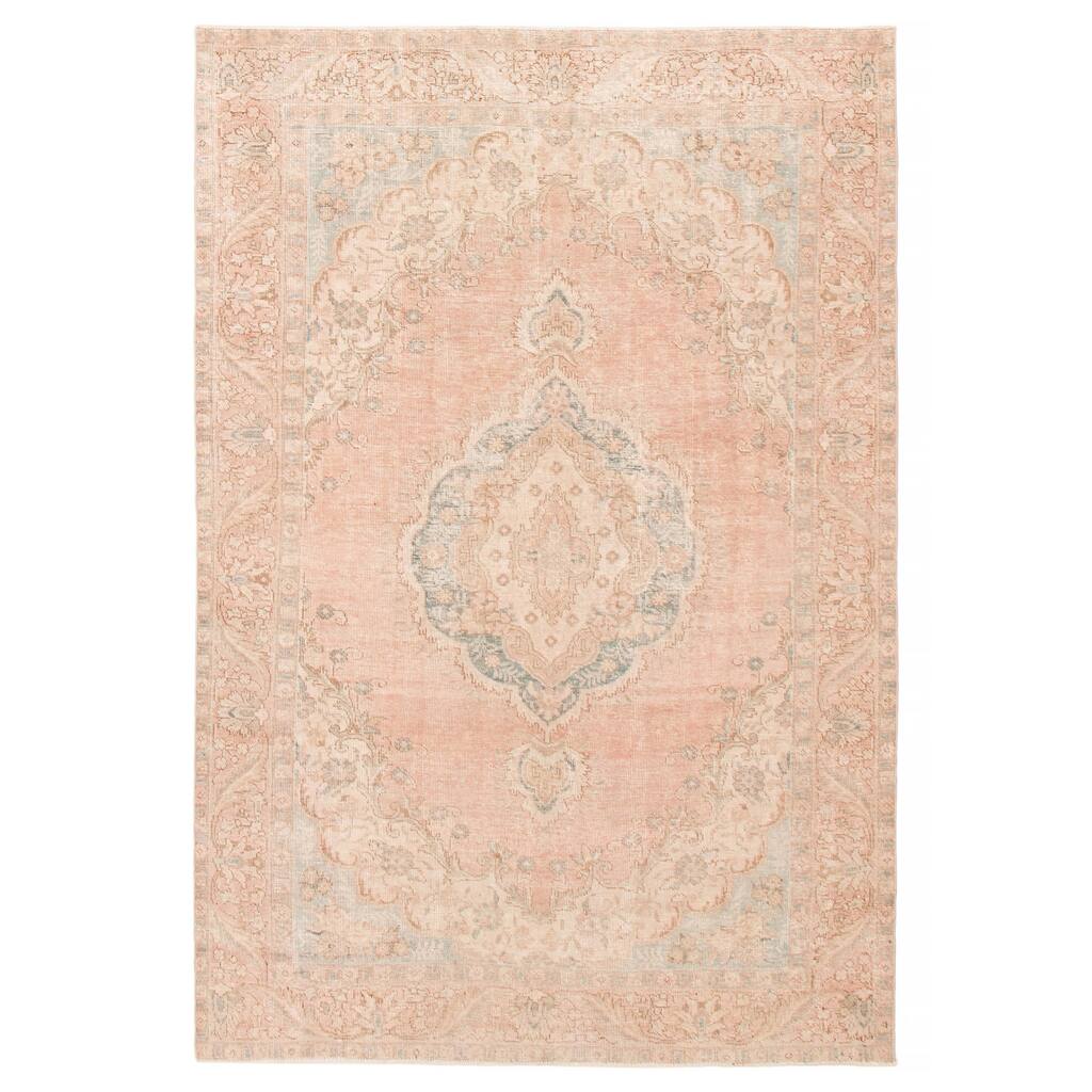 ECARPETGALLERY Hand-knotted Antalya Vintage Copper Wool Rug - 6'5 x 9'7