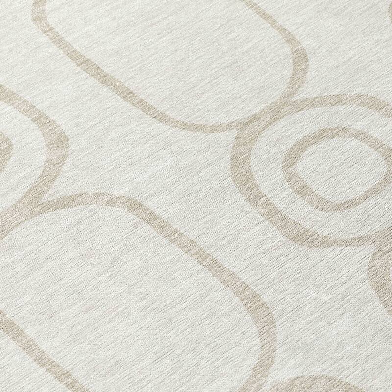 Machine Washable Indoor/ Outdoor Modern Vibe Chantille Rug