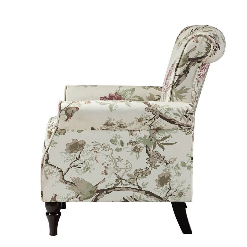Nyctelius Nailhead Trim Traditional Accent Armchair with Rolled Arms by HULALA HOME