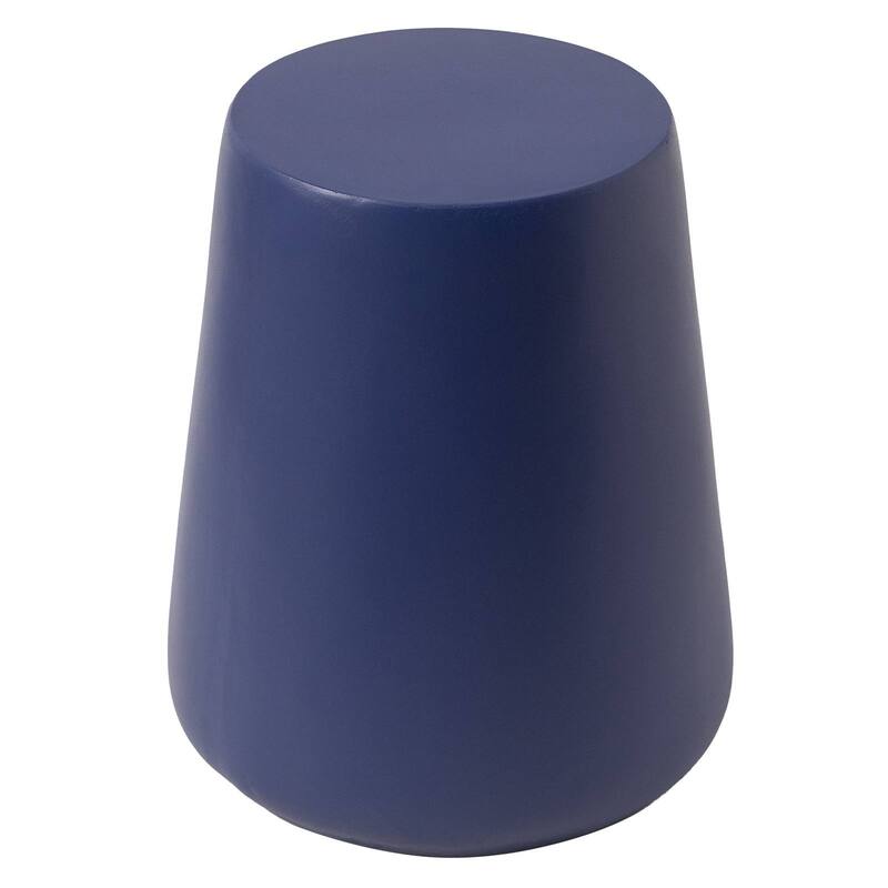 14" Round Side Table in Fiberstone with Tapered Base Design Glint Collection