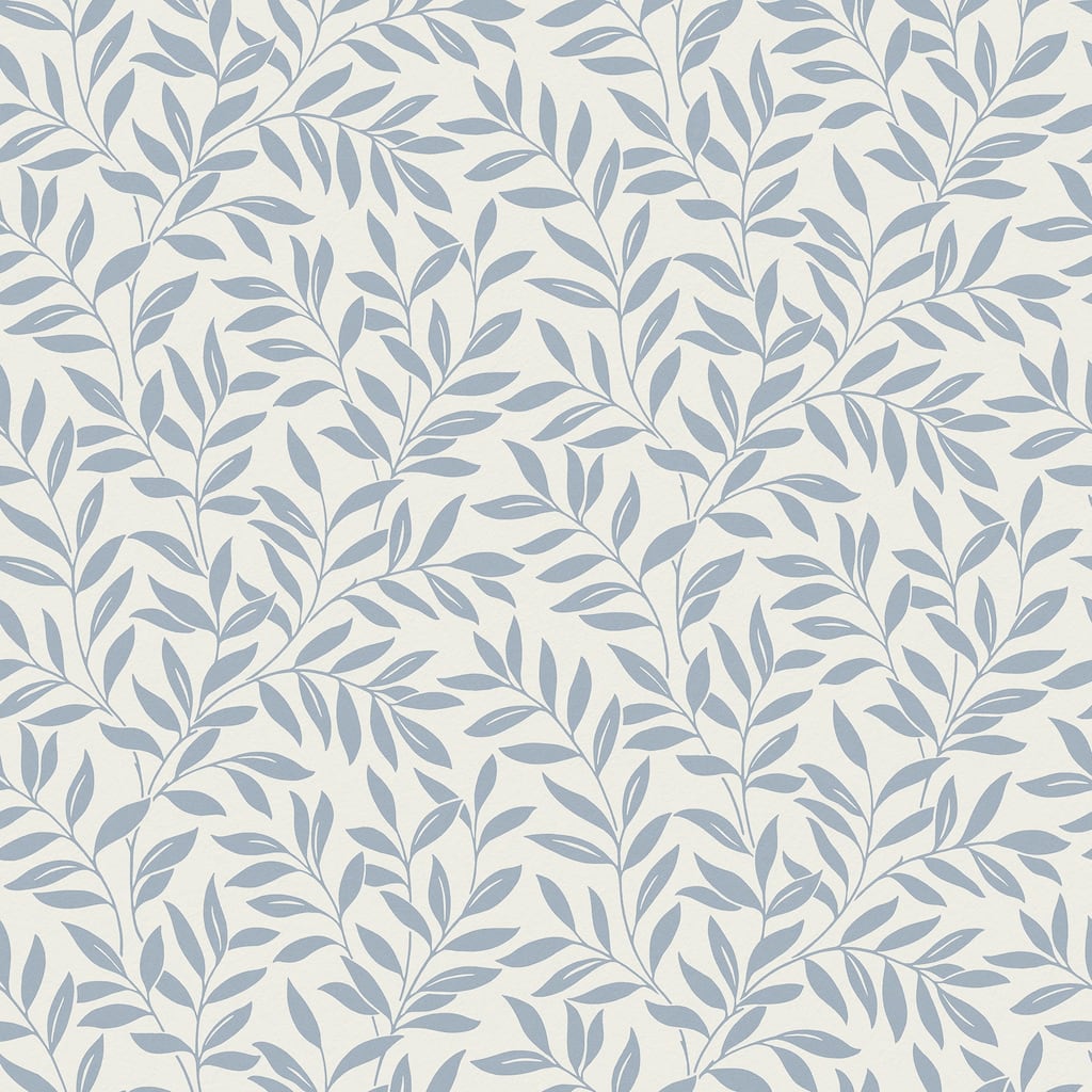 Fine Decor Marin Blue Leaf Trail Wallpaper