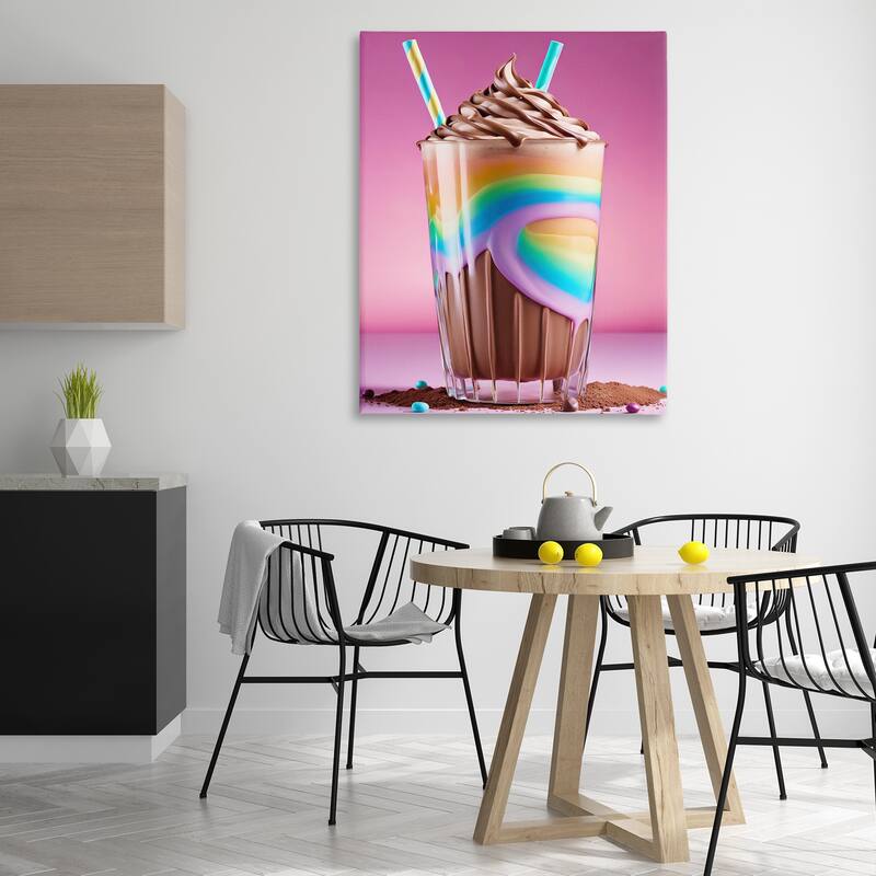 Stupell Rainbow Hued Milkshake Canvas Wall Art Design By Tabz Jones