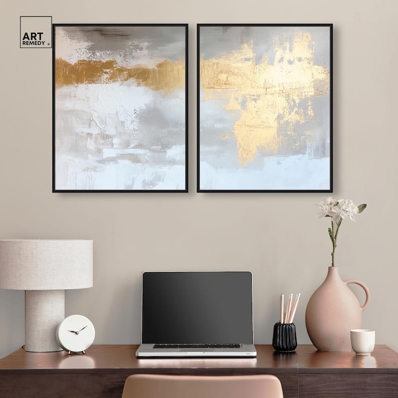Golden Glaze I Canvas Set of 2 by Art Remedy