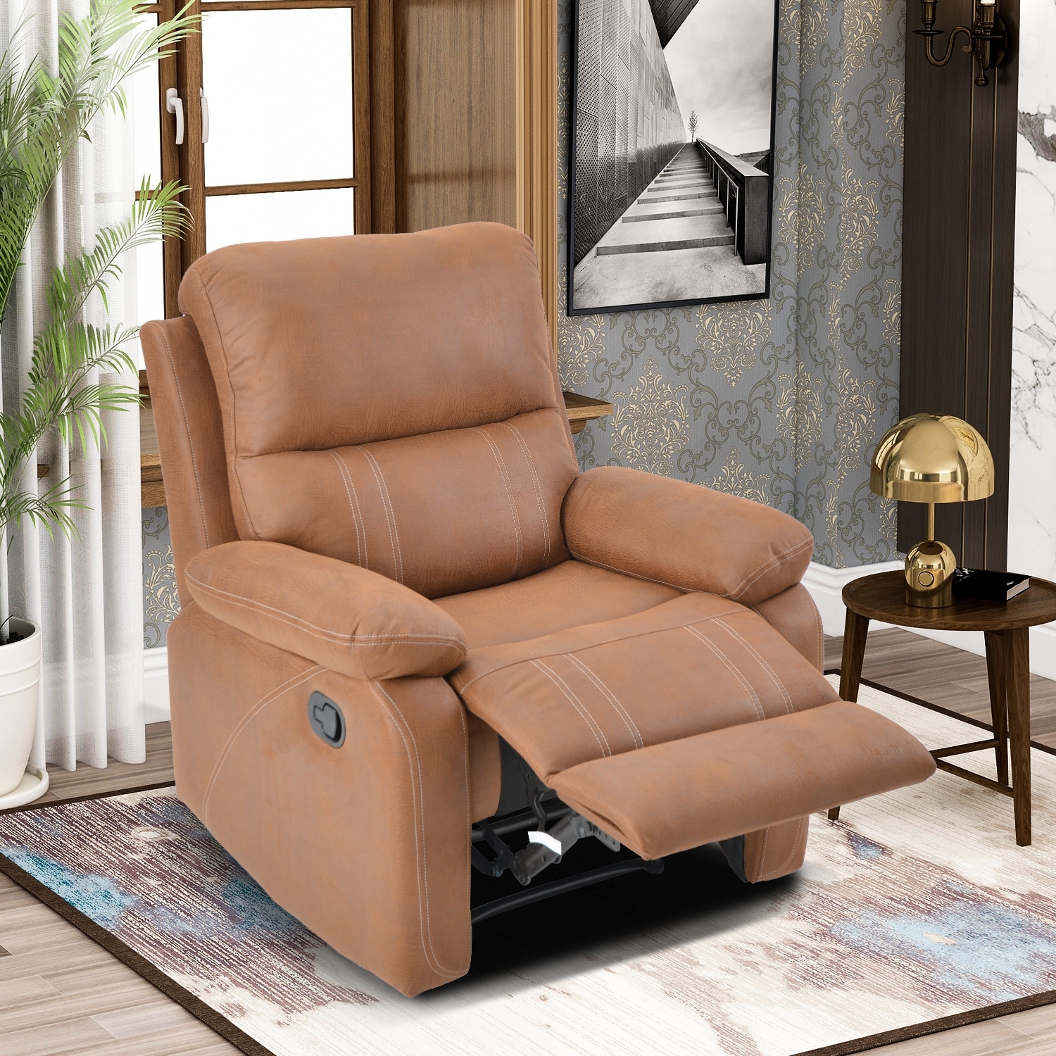 Shop Merax Manual Recliner Chair With Padded Seat Overstock