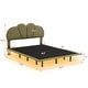 preview thumbnail 12 of 44, LED Low Profile Bed Platform Bed Frame with Cloud-Shaped Headboard