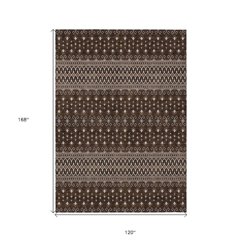 HomeRoots Tribal Transitional Rectangle Outdoor Rug