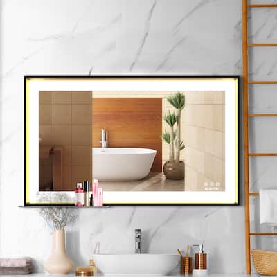 40'' x 24'' Wall Mount Bathroom Vanity Mirror with LED Lights Anti-Fog