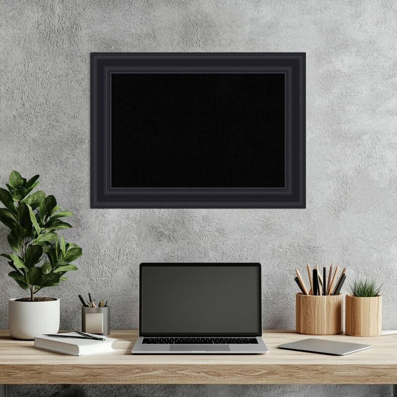 Dalat Black Framed Cork Board - Bulletin Board, Organization Board, Pin Board