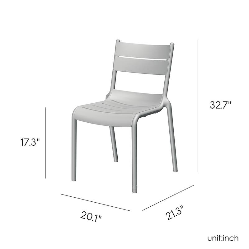Naples Stackable Side Chair, 2 Pcs