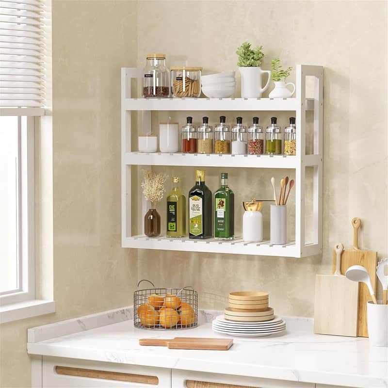 Bathroom Shelf 3-Tier Wall Mount Storage - 5.91"D x 23.62"W x 21.26"H