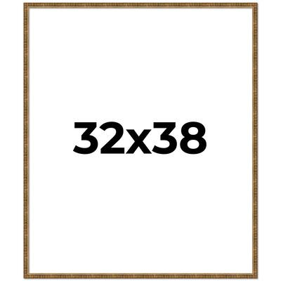 32x38 Frame Gold Kingsley Distressed Solid Wood Picture Frame Width
