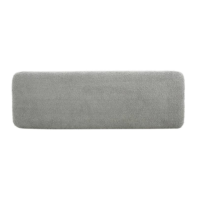 Simple and Versatile Design Comfortable Ottoman with Solid Pine and Plywood Frame, Assembly Required