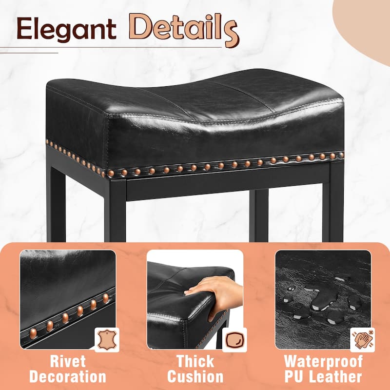 Homall Bar Stool Saddle Counter Stools