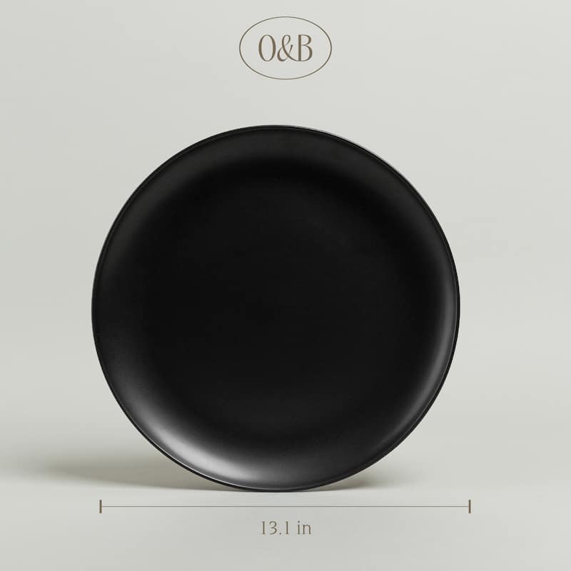 over&back Coupe Semi-Matte Stoneware 13" Round Serving Platter