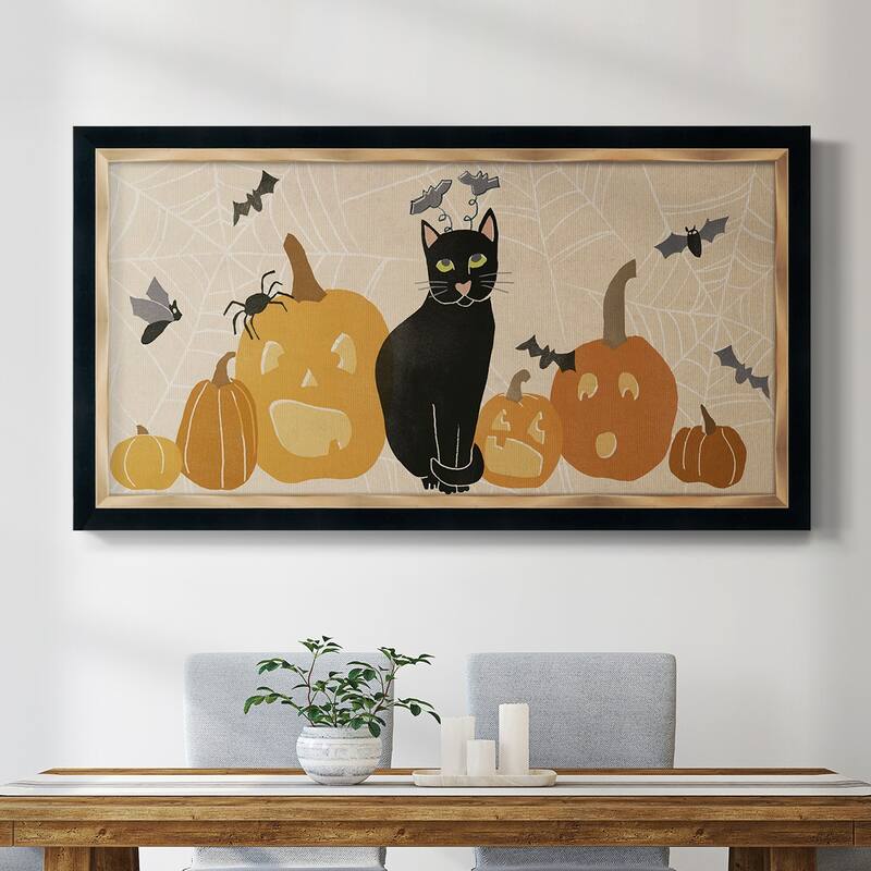 Pumpkin Patch Cats Collection D Premium Framed Canvas- Ready to Hang
