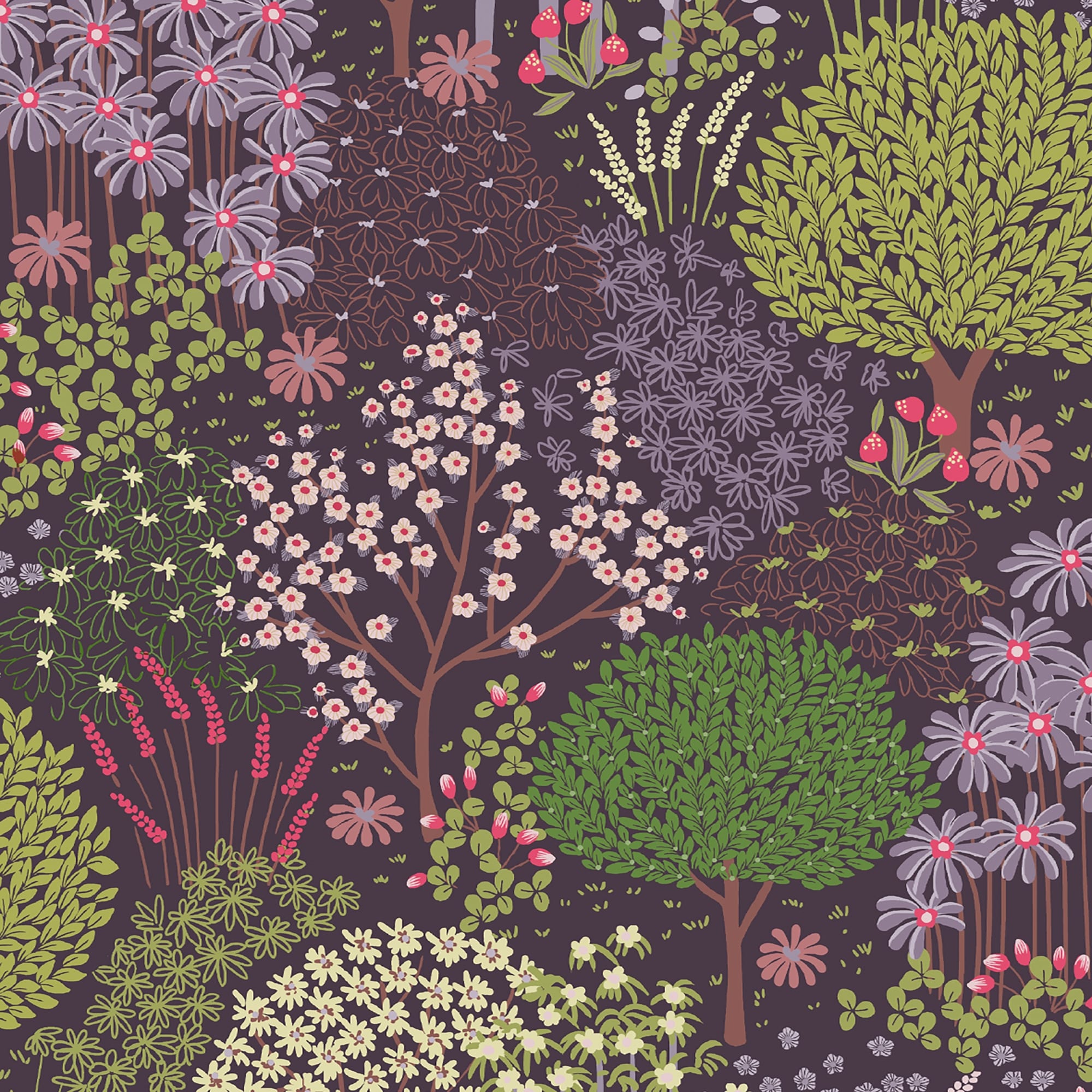 Fable Plum Wallpaper