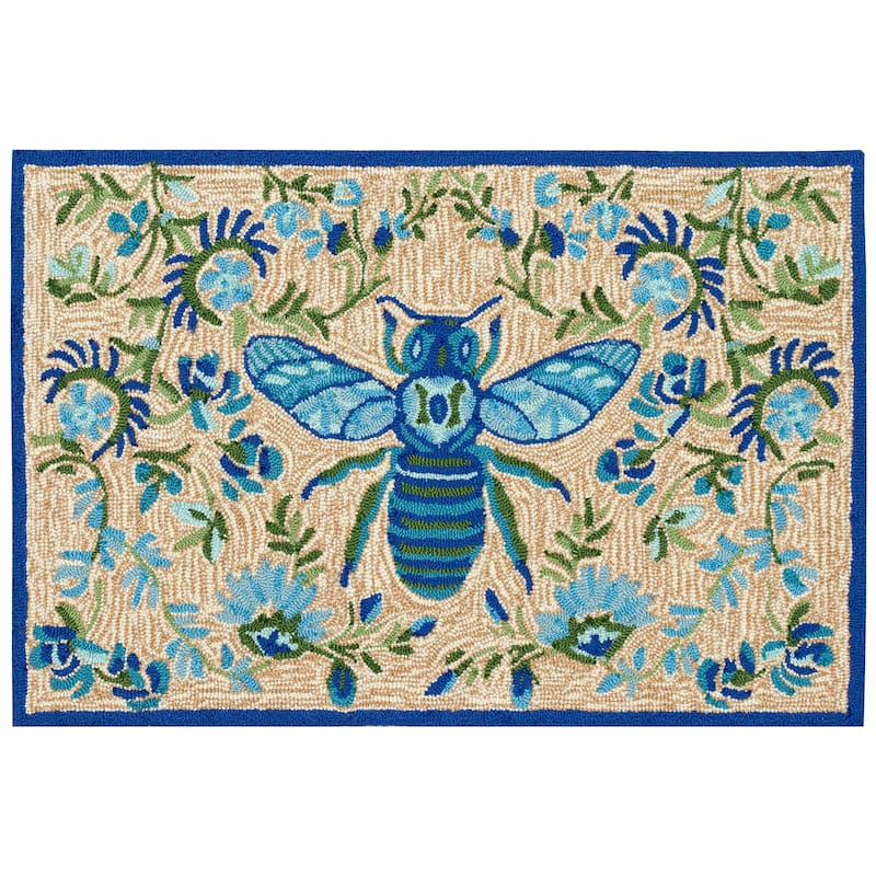 Liora Manne Frontporch Flora Bee Indoor/Outdoor Rug