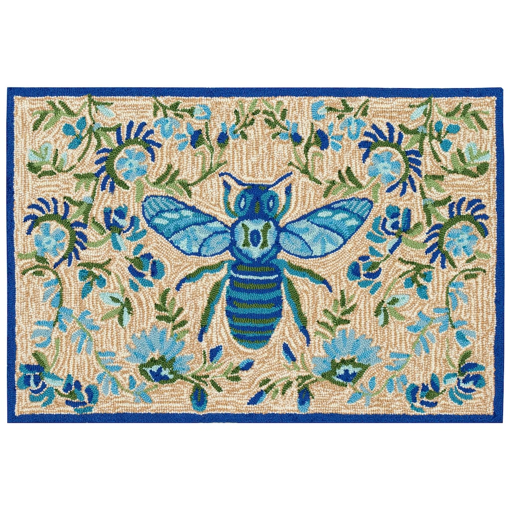 Liora Manne Frontporch Flora Bee Indoor/Outdoor Rug