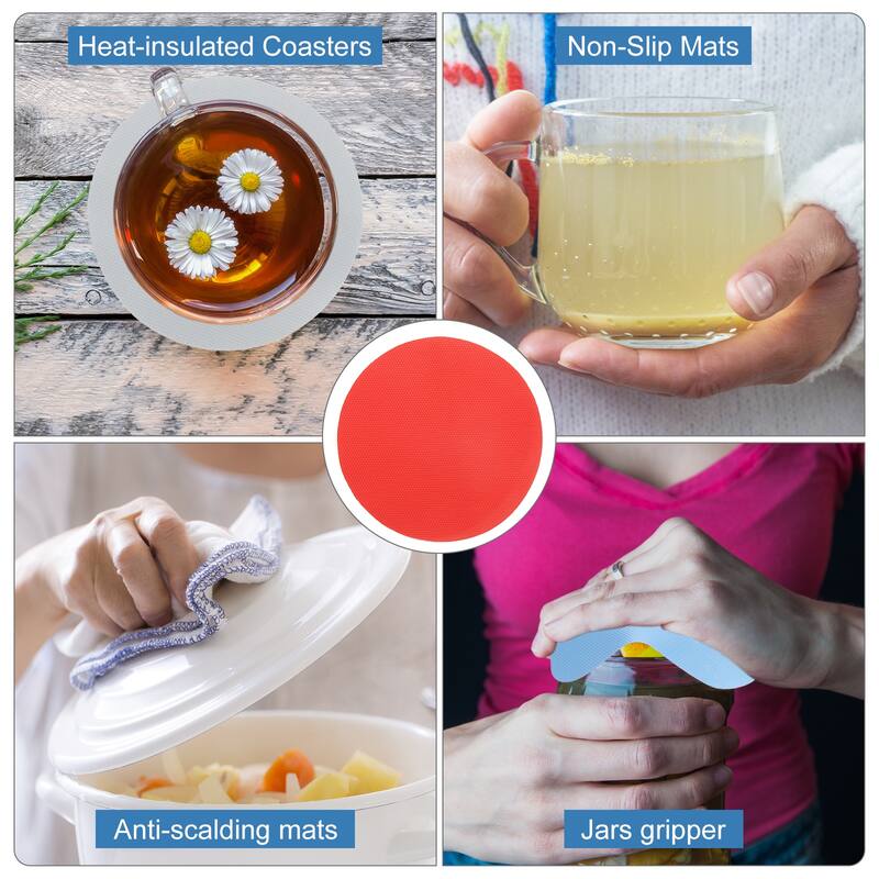 3Pcs Rubber Jar Opener Grippers Pads, Multi-function Grippers Pads