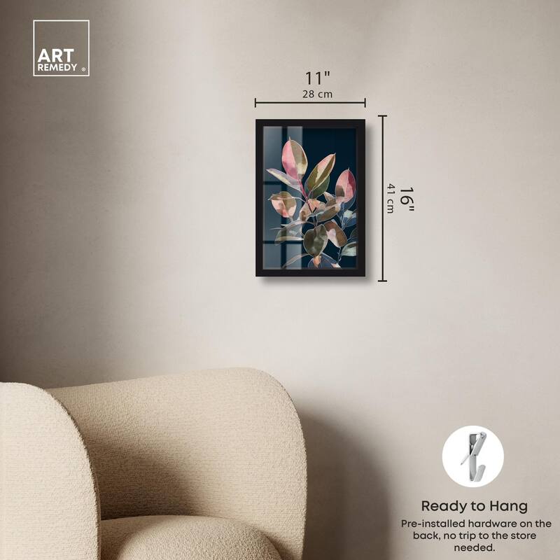 Fuchsia Frond I Shadowbox by Art Remedy