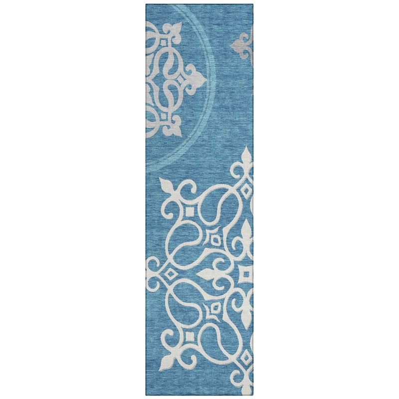 Machine Washable Indoor/ Outdoor Chantille Bold Medallions Rug