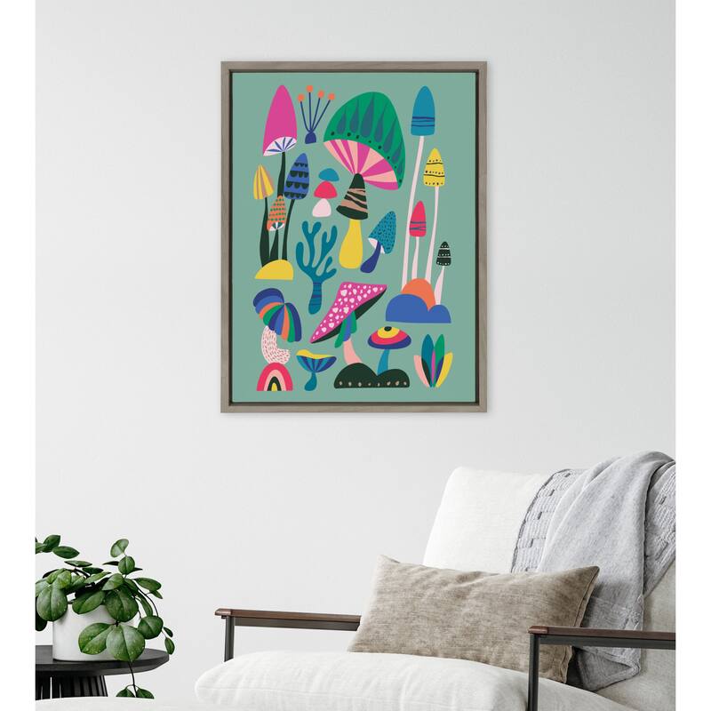 Kate and Laurel Sylvie Mid Century Modern Magic Mushroom by Rachel Lee