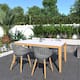 Option White Table & Grey Wood Armchairs