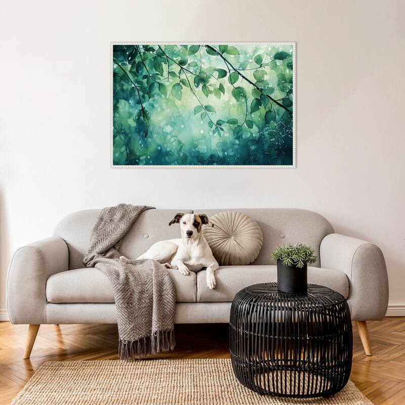 The Forest Greens by Tradelink inhouse artist Framed Canvas Wall Art Print