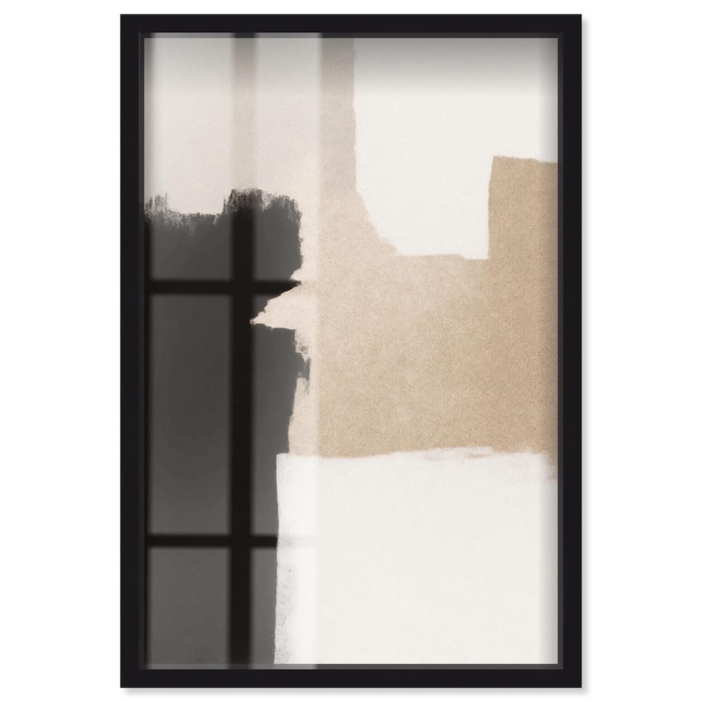 Beige and Black I Shadowbox by Art Remedy