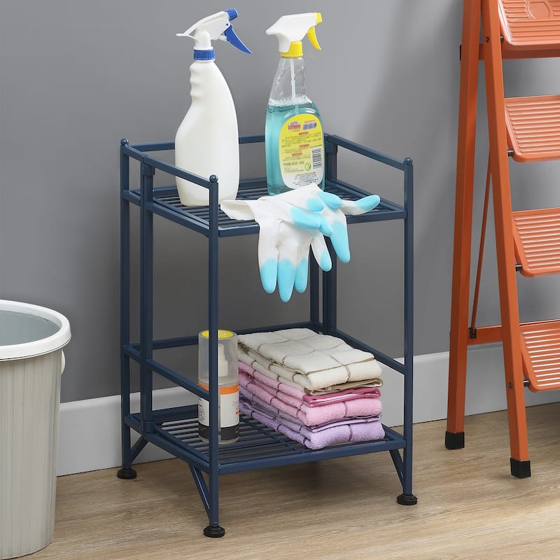 Convenience Concepts Xtra Storage 2 Tier Folding Metal Shelf