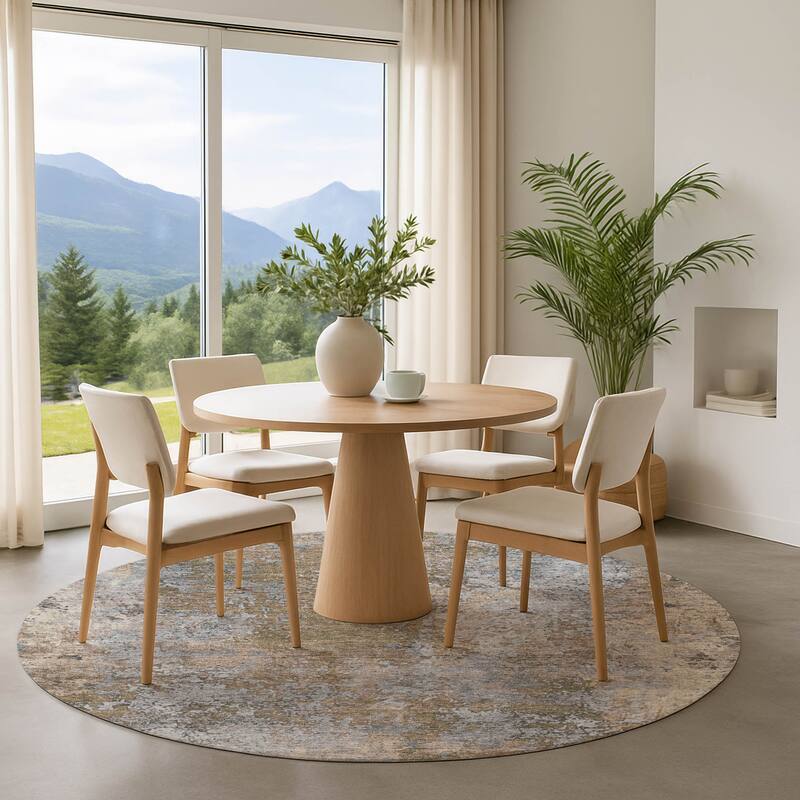 Premium Washable Super Soft Chic Abstract Mayfield Rug - Taupe - 8' x 8'