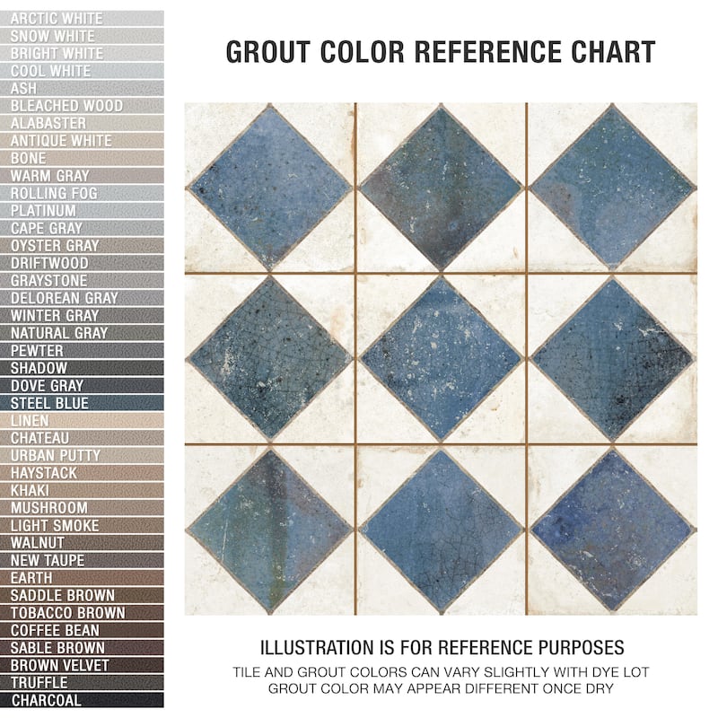 Merola Tile Kings Arles Blue 13" x 13" Ceramic Floor and Wall Tile