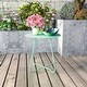 preview thumbnail 6 of 17, Portable Steel Outdoor Patio Round Side Table Weather Resistant Round Table Macaron blue