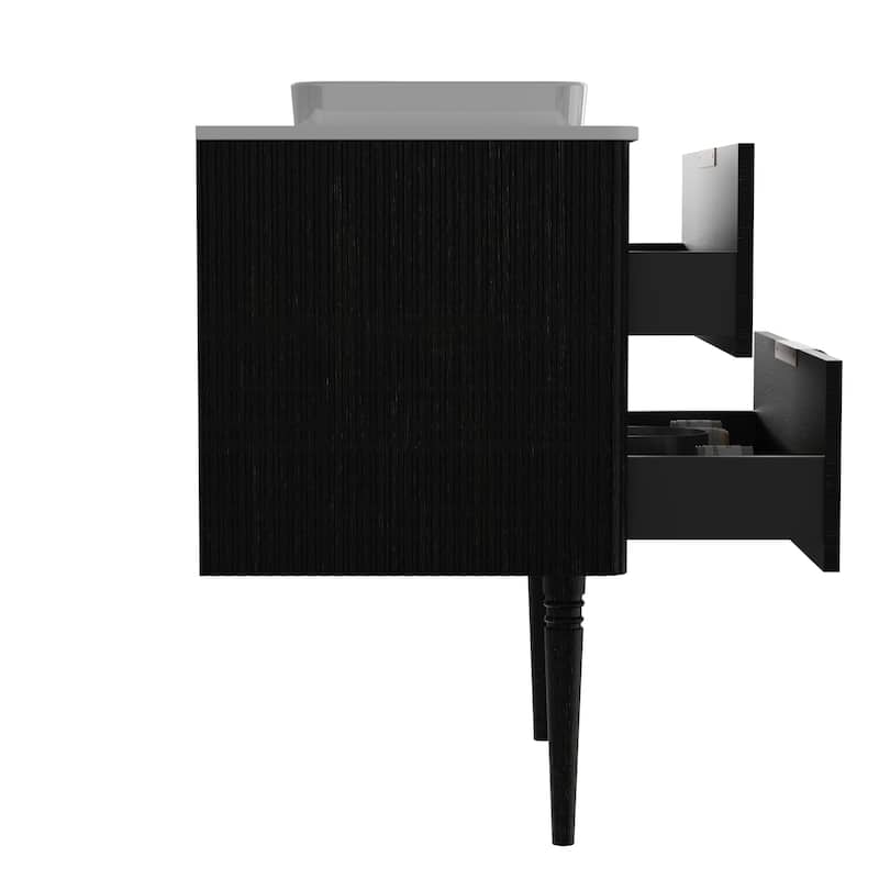 GDFStudio - Elena Freestanding 30" Bathroom Vanity with Ceramic Sink and Soft-Close Drawers