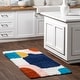 preview thumbnail 10 of 9, Nuloom Ellyn Abstract Shapes Shag Area Rug 2' 6" x 6' - Blue