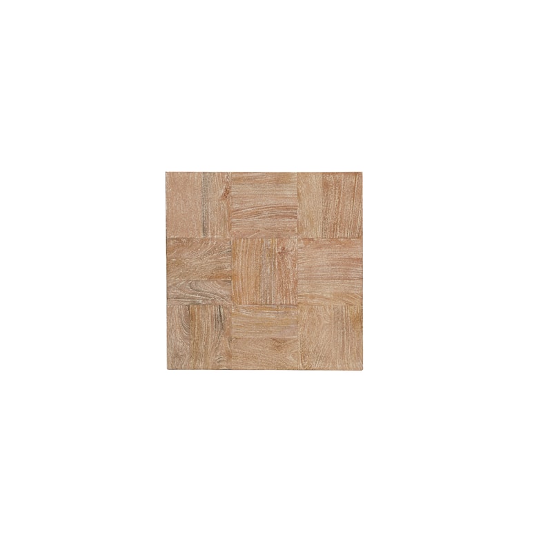 HomeRoots 22" Black And Brown Solid Wood Square End Table - 22.00 in. x 22.00 in. x 22.00 in.