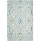 preview thumbnail 21 of 58, SAFAVIEH Handmade Wyndham Shubhra Modern Wool Rug 2' x 3' - Blue/Ivory - Rectangle