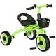 preview thumbnail 20 of 48, Toddler Tricycle with Adjustable Seat, Fun Bell, Basket, and EVA Wheels for Kids 2-5 Years Green